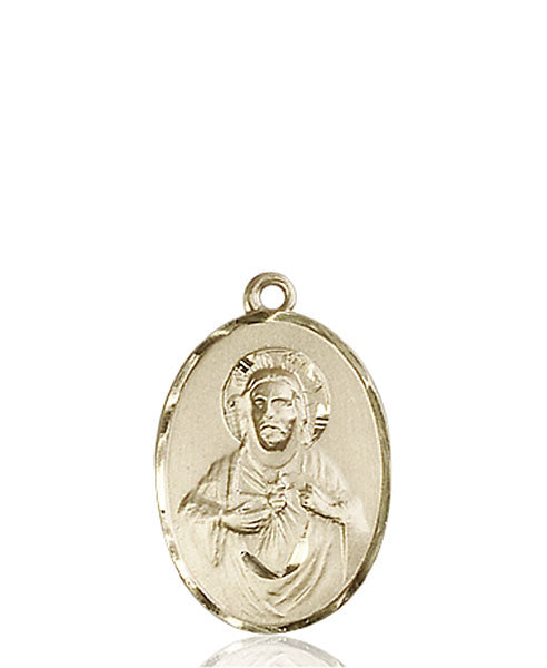 14kt Gold Scapular Medal Medium Religious Jewelry – CatholicShop.com