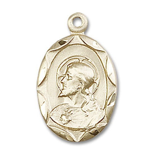 14kt Gold Filled Scapular Medal Medium Religious Jewelry – CatholicShop.com