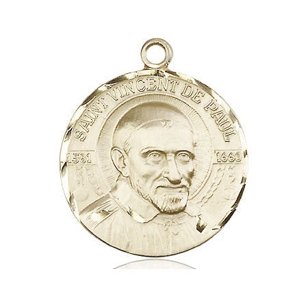 14kt Gold Saint Vincent de Paul Medal | Large – CatholicShop.com