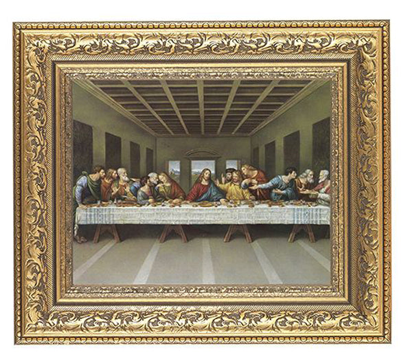 Last Supper In Antique Gold Frame 10.25X12.25" 8X10 Print ...