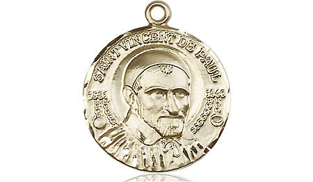 14kt Gold Filled Saint Vincent de Paul Medal Medium Religious Jewelry ...