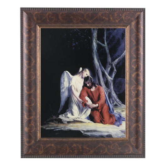 Christ With Angel In Art Deco Frame 10.25X12.25" 8X10 Print ...