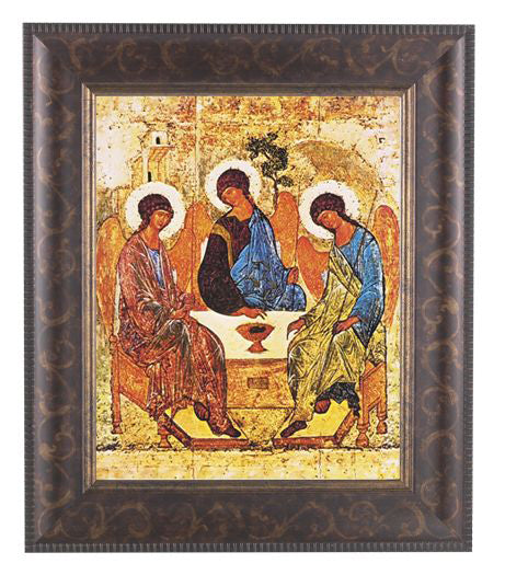 Holy Trinity In Art Deco Frame 10.25X12.25" 8X10 Print – CatholicShop.com