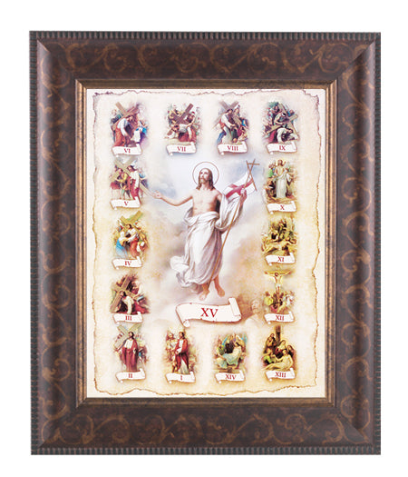 Stations Of The Cross In Arat Deco Frame 10.25X12.25" 8X10 Print ...