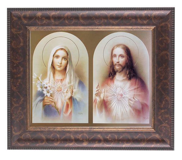 The Sacred Hearts In Art Deco Frame 10.25X12.25" 8X10 Print ...