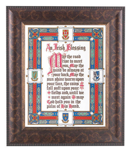 Irish Blessing In Art Deco Frame 10.25X12.25" 8X10 Print – CatholicShop.com
