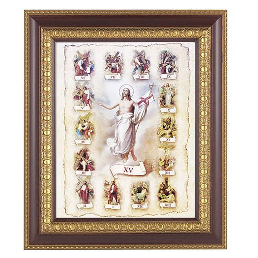 Stations Of The Cross In Cherry Frame 10.25X12.25" 8X10 Print ...