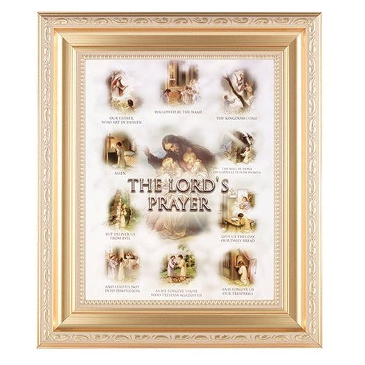 Lords Prayer In Satin Gold Fram E 10.25X12.25" 8X10 Print ...