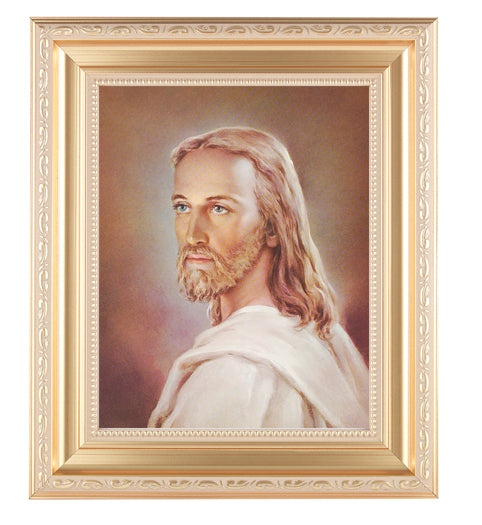 Head Of Christ In Satin Gold Frame 10.25X12.25" 8X10 Print ...