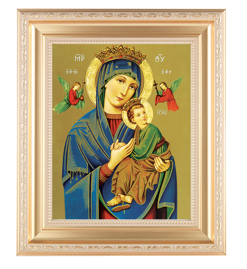 Our Lady Of Perpetual Help Satin Gold Frame 10.25X12.25" 8X10 Print ...
