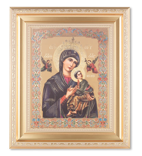Gold Our Lady Of Perpetual Help in Gold Frame 10.25X12.25" 8X10 Print ...