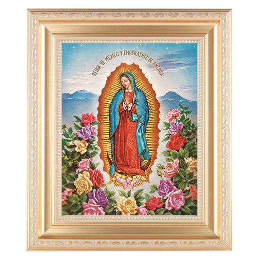 Our Lady Of Guadalupe In Satin Gold Frame 10.25X12.25" 8X10Prt ...