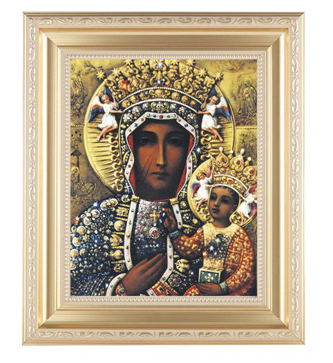 Our Lady of Czestochowa Satin Gold Frame 10.25X12.25" 8X10 Print ...