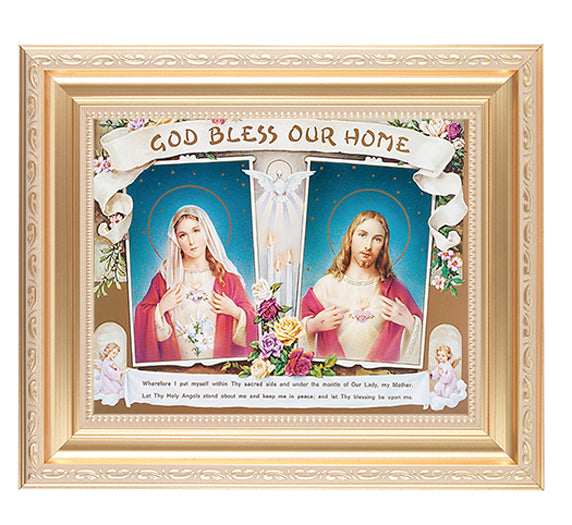 House Blessing-Shj-Ihm Satin Go Ld Frame 8X10 Print – CatholicShop.com