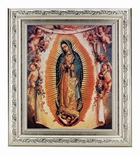 Our Lady Of Guadalupe In Ornate Silver Frame 10X12" 8X10 Print ...