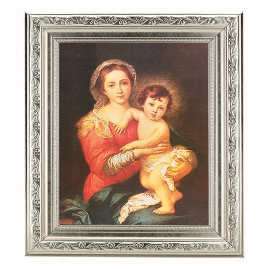 Murillo Madonna and Child Ornate Silver Frame 10X12" 8X10 Print ...