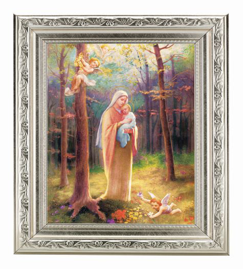 Madonna Of The Woods In Ornate Silver Frame 10X12" 8X10 Print ...