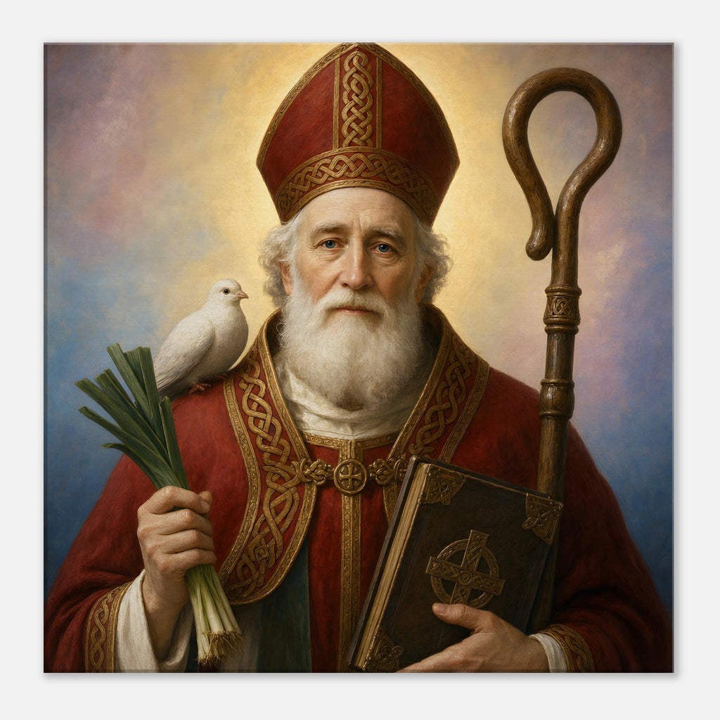 St. David of Wales Devotional Canvas — Catholic Religious Wall Art ...