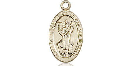 Saint Christopher Medal 14kt Gold Filled Medium – CatholicShop.com