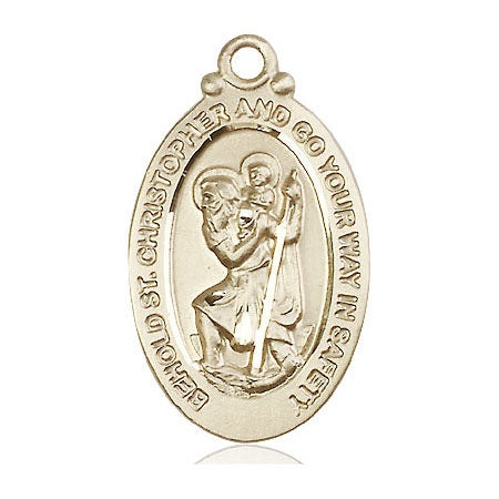 14kt Gold Filled Saint Christopher Medal Large – CatholicShop.com