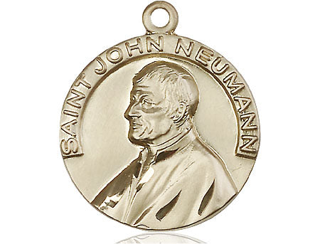 14kt Gold Filled Saint John Neumann Medal Large Catholic Jewelry ...