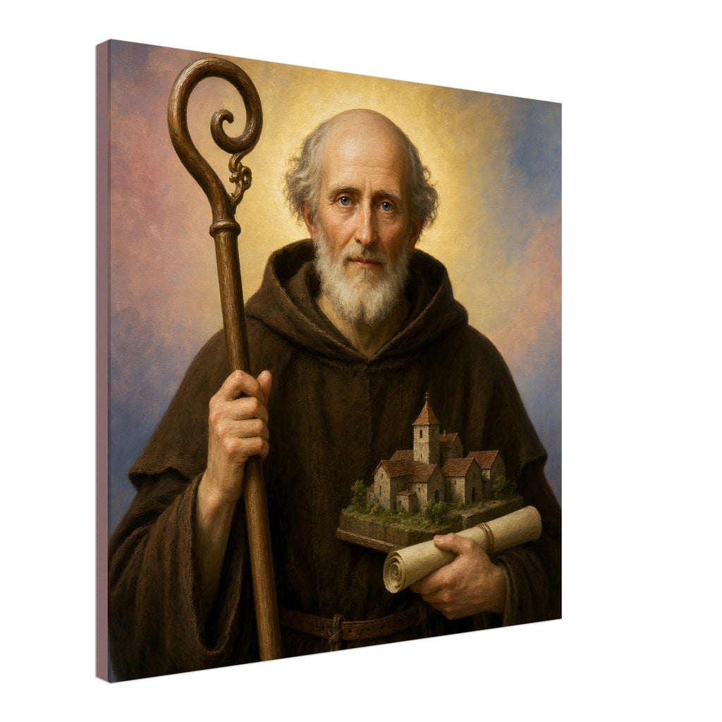 St. Romanus of Condat Devotional Canvas — Catholic Religious Wall Art ...
