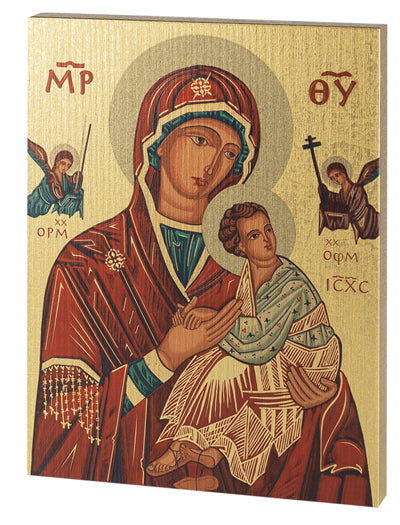 Our Lady Of Passion Large Gold Embossed Plaque – CatholicShop.com