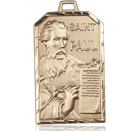14kt Gold Saint Paul the Apostle Medal Large Catholic Jewelry ...