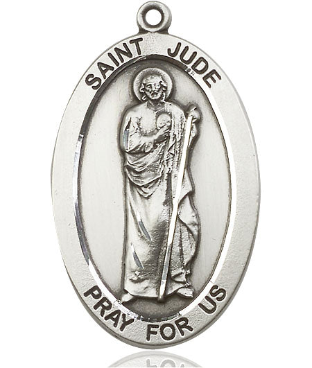 Sterling Silver Saint Jude Medal Large Catholic Jewelry – CatholicShop.com