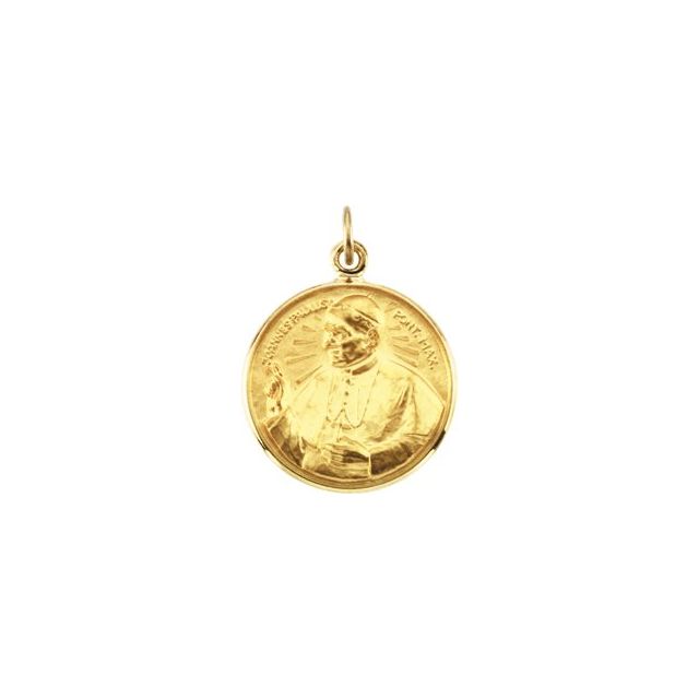 14K Yellow Gold Pope John Paul Ii Medal at Catholic Shop – CatholicShop.com
