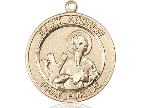 Saint Andrew the Apostle Medal | 14kt Gold – CatholicShop.com