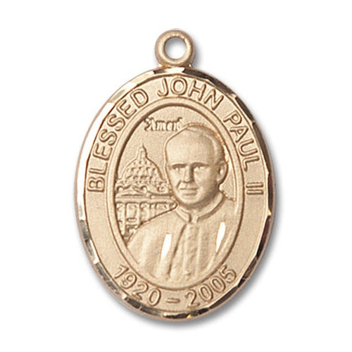 14kt Gold Filled Saint John Paul II Medal Large Catholic Jewelry ...