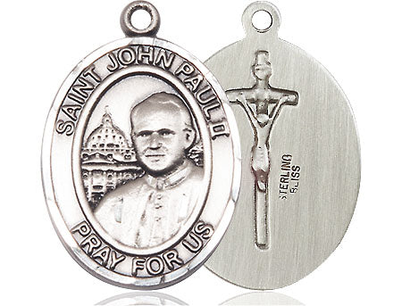 Sterling Silver Saint John Paul II Medal Large Catholic Jewelry ...