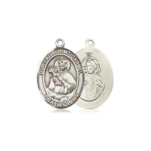 Pewter Our Lady of Mount Carmel Medal Medium Religious Jewelry ...