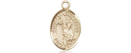 14kt Gold Saint Paul of the Cross Medal | Small – CatholicShop.com