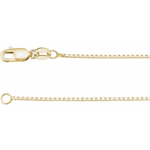 1mm Box Chain in 10K Yellow Gold | Catholic โ CatholicShop.com