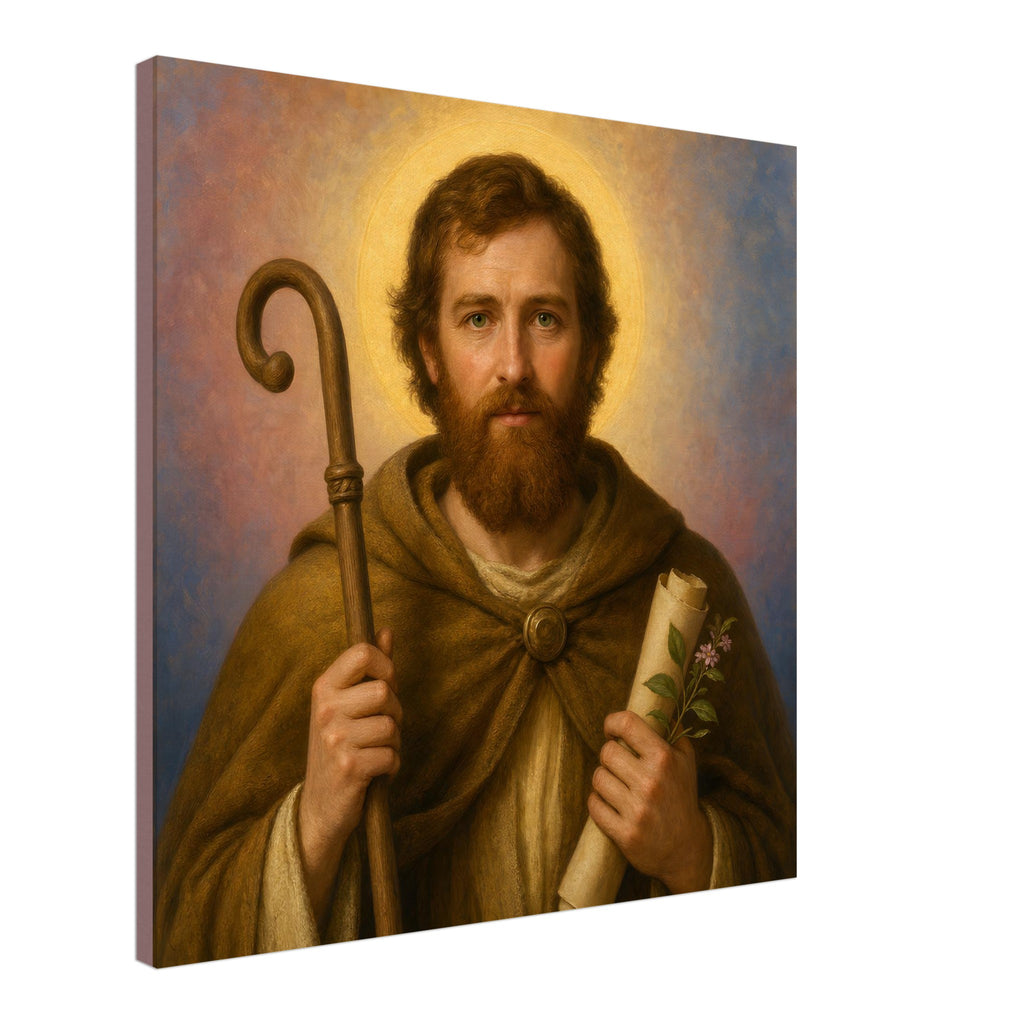 St. Fintan Munnu Devotional Canvas — Catholic Religious Wall Art ...