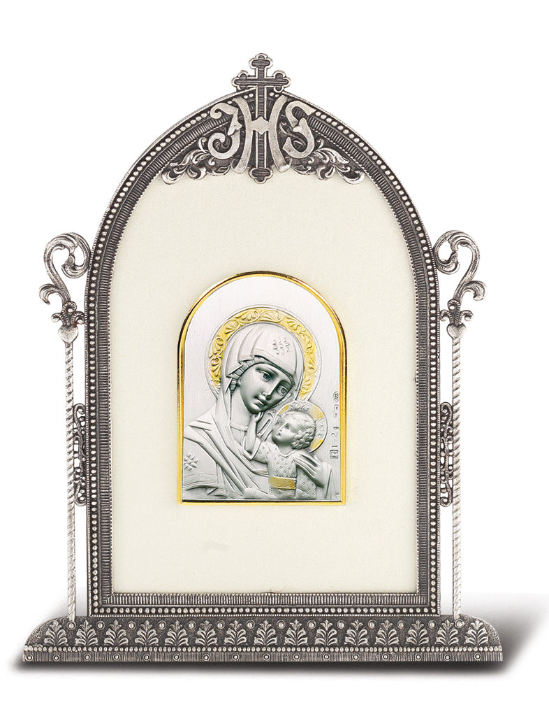 Madonna and Child Antique Silver Frame – CatholicShop.com