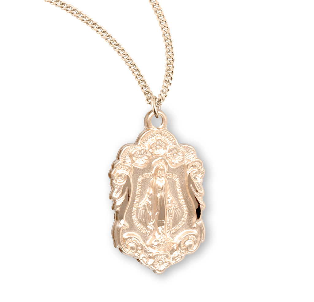 Gold over Sterling Silver Miraculous Medal – CatholicShop.com