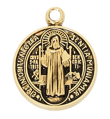 Gold over Sterling Silver Saint Benedict medal – CatholicShop.com