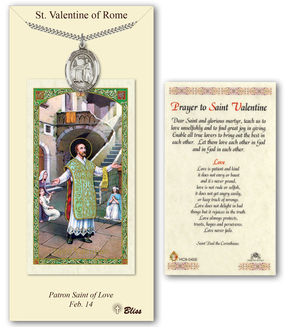 Saint Valentine of Rome Medal & Chain – CatholicShop.com