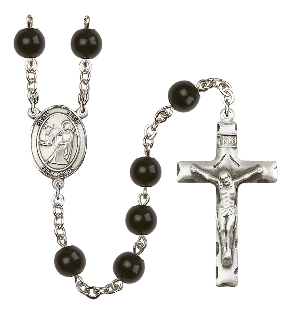 Saint Michael the Archangel Premium Handmade Rosary - Hematite Beads ...