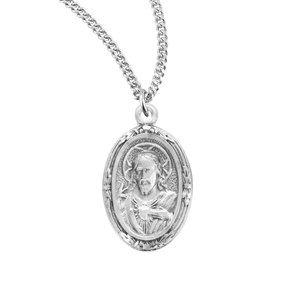 3/4 Sterling Silver Scapular Medal with 18 Chain – CatholicShop.com