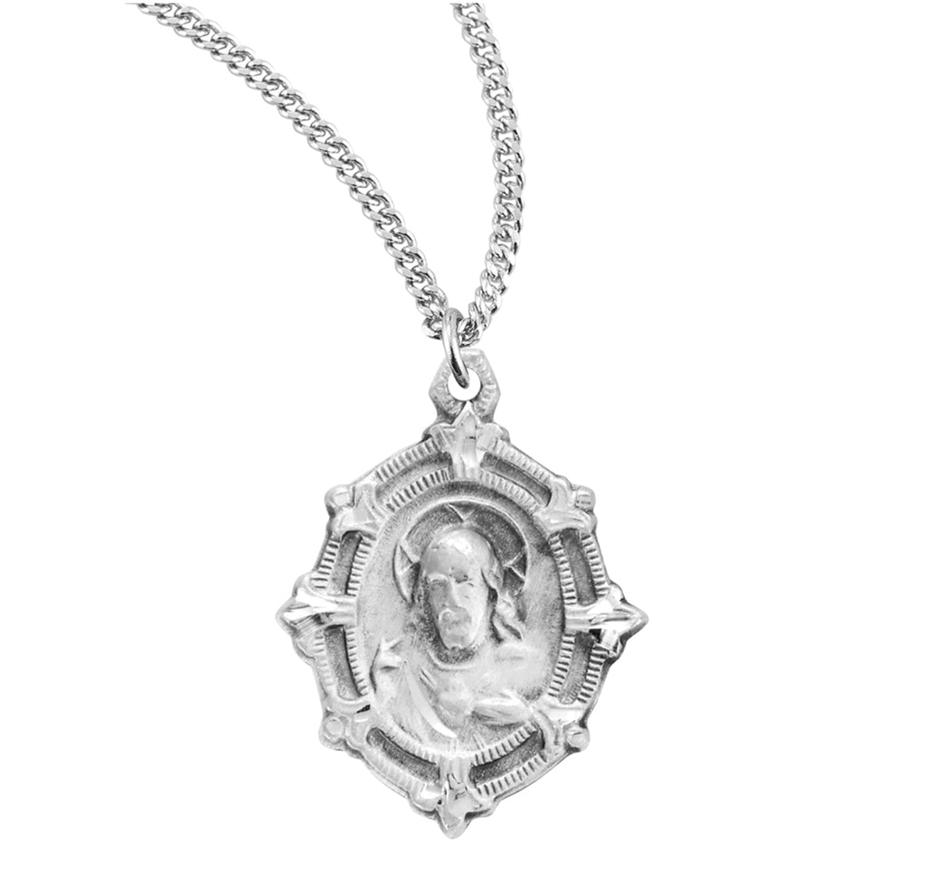 13/16 Sterling Silver Scapular Medal with 18 Chain – CatholicShop.com