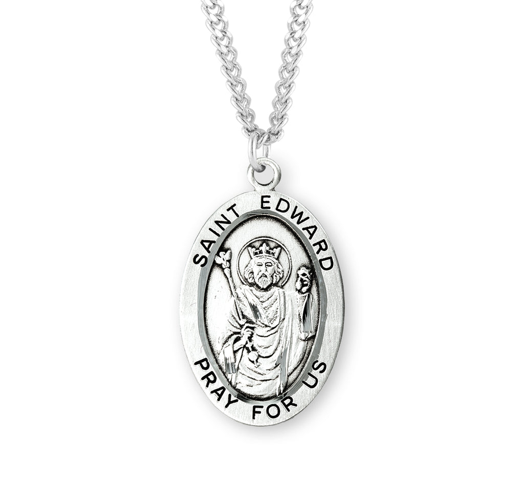Sterling Silver Oval Shaped Saint Joan of Arc Medal – CatholicShop.com