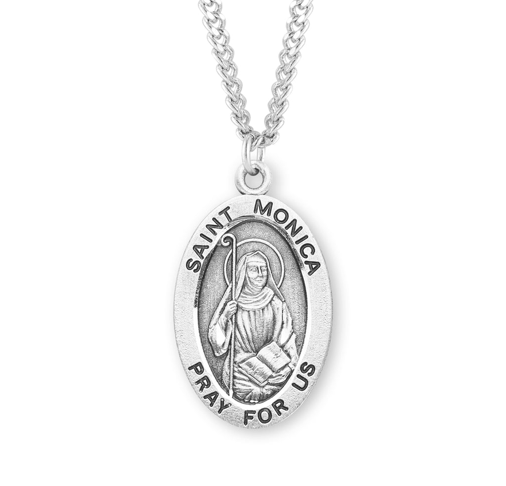 Sterling Silver Oval Shaped Saint Monica Medal CatholicShop sterling-silver-oval-shaped-saint-monica-medal-catholicshop