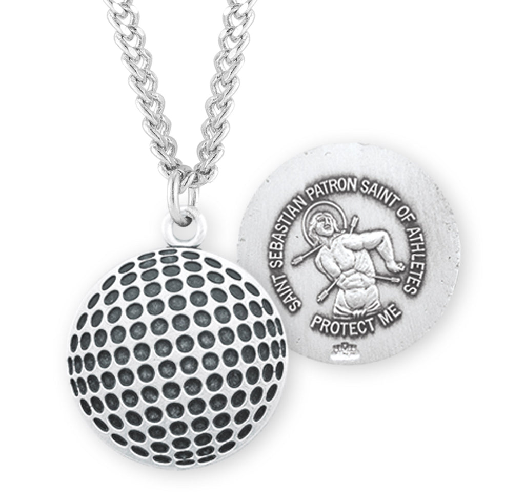 Sterling Silver Saint Sebastian Golf Athlete Medal – CatholicShop.com