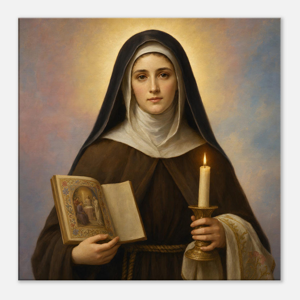 St. Clare of Assisi Devotional Canvas — Catholic Religious Wall Art ...
