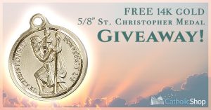 Unlock Divine Protection: Win a FREE 14K Gold St. Christopher Charm!