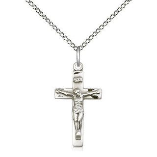 Sterling Silver Crucifix Medal Religious Jewelry